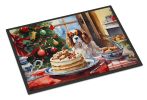 Cavalier Spaniel Christmas Cookies Doormat Front Door Mat Indoor Outdoor Rugs for Entryway, Non Slip Washable Low Pile, 24H X 36W