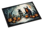 Krampus The Christmas Demon Spooky Halloween Doormat Front Door Mat Indoor Outdoor Rugs for Entryway, Non Slip Washable Low Pile, 24H X 36W