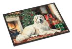 Great Pyrenees Cozy Christmas Doormat Front Door Mat Indoor Outdoor Rugs for Entryway, Non Slip Washable Low Pile, 24H X 36W