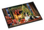 Sheltie Cozy Christmas Doormat Front Door Mat Indoor Outdoor Rugs for Entryway, Non Slip Washable Low Pile, 24H X 36W