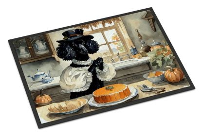 Poodle Fall Kitchen Pumpkins Doormat Front Door Mat Indoor Outdoor Rugs for Entryway, Non Slip Washable Low Pile, 24H X 36W (Default: Default)