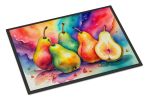 Colorful Pears Doormat Front Door Mat Indoor Outdoor Rugs for Entryway, Non Slip Washable Low Pile, 24H X 36W