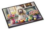 Decorating Easter White Poodle Doormat Front Door Mat Indoor Outdoor Rugs for Entryway, Non Slip Washable Low Pile, 24H X 36W