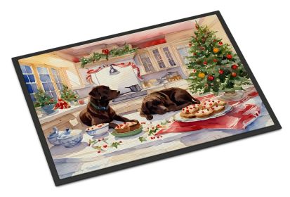 Labrador Retriever Christmas Cookies Doormat Front Door Mat Indoor Outdoor Rugs for Entryway, Non Slip Washable Low Pile, 24H X 36W (Default: Default)