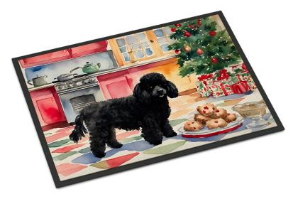 Poodle Christmas Cookies Doormat Front Door Mat Indoor Outdoor Rugs for Entryway, Non Slip Washable Low Pile, 24H X 36W (Default: Default)