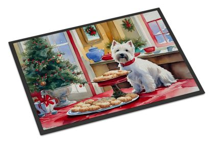 Westie Christmas Cookies Doormat Front Door Mat Indoor Outdoor Rugs for Entryway, Non Slip Washable Low Pile, 24H X 36W (Default: Default)