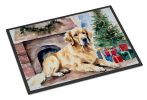 Golden Retriever Cozy Christmas Doormat Front Door Mat Indoor Outdoor Rugs for Entryway, Non Slip Washable Low Pile, 24H X 36W