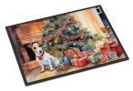 Jack Russell Terrier Cozy Christmas Doormat Front Door Mat Indoor Outdoor Rugs for Entryway, Non Slip Washable Low Pile, 24H X 36W