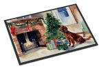 Irish Setter Cozy Christmas Doormat Front Door Mat Indoor Outdoor Rugs for Entryway, Non Slip Washable Low Pile, 24H X 36W