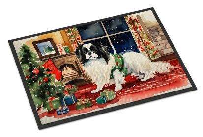 Japanese Chin Cozy Christmas Doormat Front Door Mat Indoor Outdoor Rugs for Entryway, Non Slip Washable Low Pile, 24H X 36W (Default: Default)