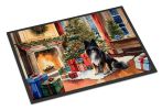 Keeshond Cozy Christmas Doormat Front Door Mat Indoor Outdoor Rugs for Entryway, Non Slip Washable Low Pile, 24H X 36W