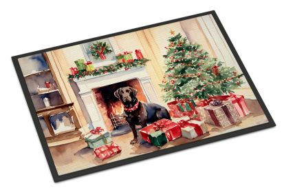 Labrador Retriever Cozy Christmas Doormat Front Door Mat Indoor Outdoor Rugs for Entryway, Non Slip Washable Low Pile, 24H X 36W (Default: Default)