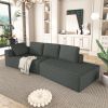 125" Stylish Chaise Lounge Modern Indoor Lounge Sofa Sleeper Sofa with Clean Lines for Living Room