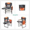 Camping Directors Chair, Heavy Duty,Oversized Portable Folding Chair with Side Table, Pocket for Beach, Fishing,Trip,Picnic,Lawn