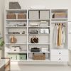 Livelylodge Modular Wardrobe Closet - Freestanding White Closet with Spacious Storage Shelves and Hanging Rods 70.86"W x 16.04"D x 70.86"H