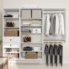 Livelylodge Modular Wardrobe Closet - Freestanding White Closet with Spacious Storage Shelves and Hanging Rods 70.86"W x 16.04"D x 70.86"H