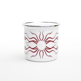 Enamel Mug Sunburst Lightweight Durable by HadiArts (Color: B2B- 10 Pieces)