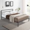 Queen Size Metal Bed Frame with Headboard