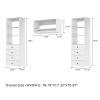 Livelylodge Modular Wardrobe Closet - Freestanding White Closet with Spacious Storage Shelves and Hanging Rods 70.86"W x 16.04"D x 70.86"H