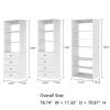 Livelylodge Modular Wardrobe Closet - Freestanding White Closet with Spacious Storage Shelves and Hanging Rods 70.86"W x 16.04"D x 70.86"H