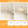 Adjustable Hanging Rope Farmhouse Rattan Pendant Lights Cage