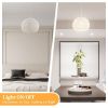 Adjustable Hanging Rope Farmhouse Rattan Pendant Lights Cage