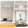 Adjustable Hanging Rope Farmhouse Rattan Pendant Lights Cage