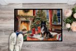 Keeshond Cozy Christmas Doormat Front Door Mat Indoor Outdoor Rugs for Entryway, Non Slip Washable Low Pile, 24H X 36W