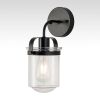 1-Light Wall Lamp with Clear Glass Shade, Modern Wall Sconce, Industrial Indoor Wall Light Fixture for Bathroom Living Room Bedroom Over Kitchen Sink