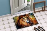 Lion Doormat Front Door Mat Indoor Outdoor Rugs for Entryway, Non Slip Washable Low Pile, 24H X 36W