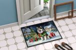 Alaskan Malamute Cozy Christmas Doormat Front Door Mat Indoor Outdoor Rugs for Entryway, Non Slip Washable Low Pile, 24H X 36W