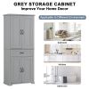 Bathroom Storage Cabinet with Doors and Drawer, Multiple Storage Space, Adjustable Shelf