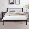 Queen Size Metal Bed Frame with Headboard