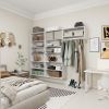 Livelylodge Modular Wardrobe Closet - Freestanding White Closet with Spacious Storage Shelves and Hanging Rods 70.86"W x 16.04"D x 70.86"H