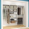 Livelylodge Modular Wardrobe Closet - Freestanding White Closet with Spacious Storage Shelves and Hanging Rods 70.86"W x 16.04"D x 70.86"H