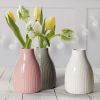 Flower Vase Set of 3, Decorative Ceramic Embossed Vase, Vase for Decor Home Living Room Office Parties Wedding