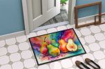 Colorful Pears Doormat Front Door Mat Indoor Outdoor Rugs for Entryway, Non Slip Washable Low Pile, 24H X 36W