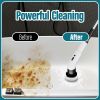 Electric Rotary Washer, Handheld Shower with 6/9 Replaceable Brush Heads, 3 Adjustable Speeds, Cordless Electric Rotary Cleaning Brush