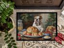 English Bulldog Christmas Cookies Doormat Front Door Mat Indoor Outdoor Rugs for Entryway, Non Slip Washable Low Pile, 24H X 36W