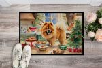 Chow Chow Christmas Cookies Doormat Front Door Mat Indoor Outdoor Rugs for Entryway, Non Slip Washable Low Pile, 24H X 36W