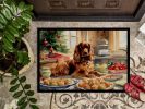 Cocker Spaniel Christmas Cookies Doormat Front Door Mat Indoor Outdoor Rugs for Entryway, Non Slip Washable Low Pile, 24H X 36W