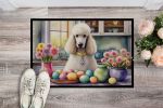 Decorating Easter White Poodle Doormat Front Door Mat Indoor Outdoor Rugs for Entryway, Non Slip Washable Low Pile, 24H X 36W