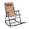 Outdoor Patio Camping Lightweight Folding Rocking Chair with Footrest