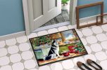 Siberian Husky Christmas Cookies Doormat Front Door Mat Indoor Outdoor Rugs for Entryway, Non Slip Washable Low Pile, 24H X 36W