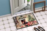 Labrador Retriever Cozy Christmas Doormat Front Door Mat Indoor Outdoor Rugs for Entryway, Non Slip Washable Low Pile, 24H X 36W