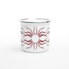 Enamel Mug Sunburst Lightweight Durable by HadiArts