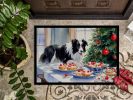 Border Collie Christmas Cookies Doormat Front Door Mat Indoor Outdoor Rugs for Entryway, Non Slip Washable Low Pile, 24H X 36W