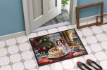 Cavalier Spaniel Christmas Cookies Doormat Front Door Mat Indoor Outdoor Rugs for Entryway, Non Slip Washable Low Pile, 24H X 36W