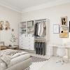 Livelylodge Modular Wardrobe Closet - Freestanding White Closet with Spacious Storage Shelves and Hanging Rods 70.86"W x 16.04"D x 70.86"H