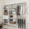 Livelylodge Modular Wardrobe Closet - Freestanding White Closet with Spacious Storage Shelves and Hanging Rods 70.86"W x 16.04"D x 70.86"H